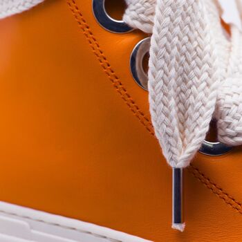Sneakers montantes en cuir Calipso orange 4