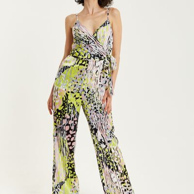 Liquorish Multicolour Abstract Print Jumpsuit