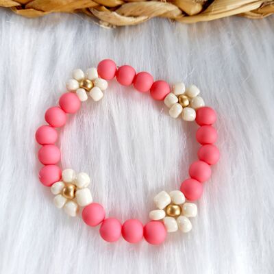 Pulsera infantil Daisy Coral