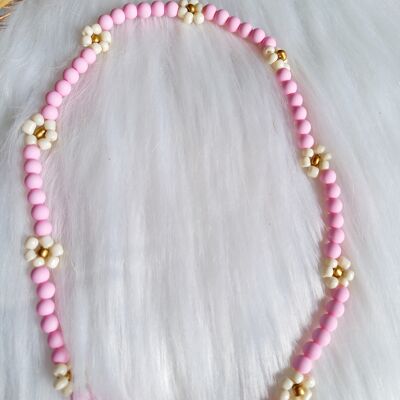 Daisy children's necklace Pink