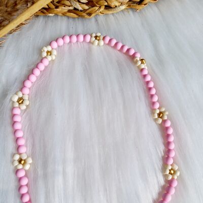 Daisy children's necklace Pink