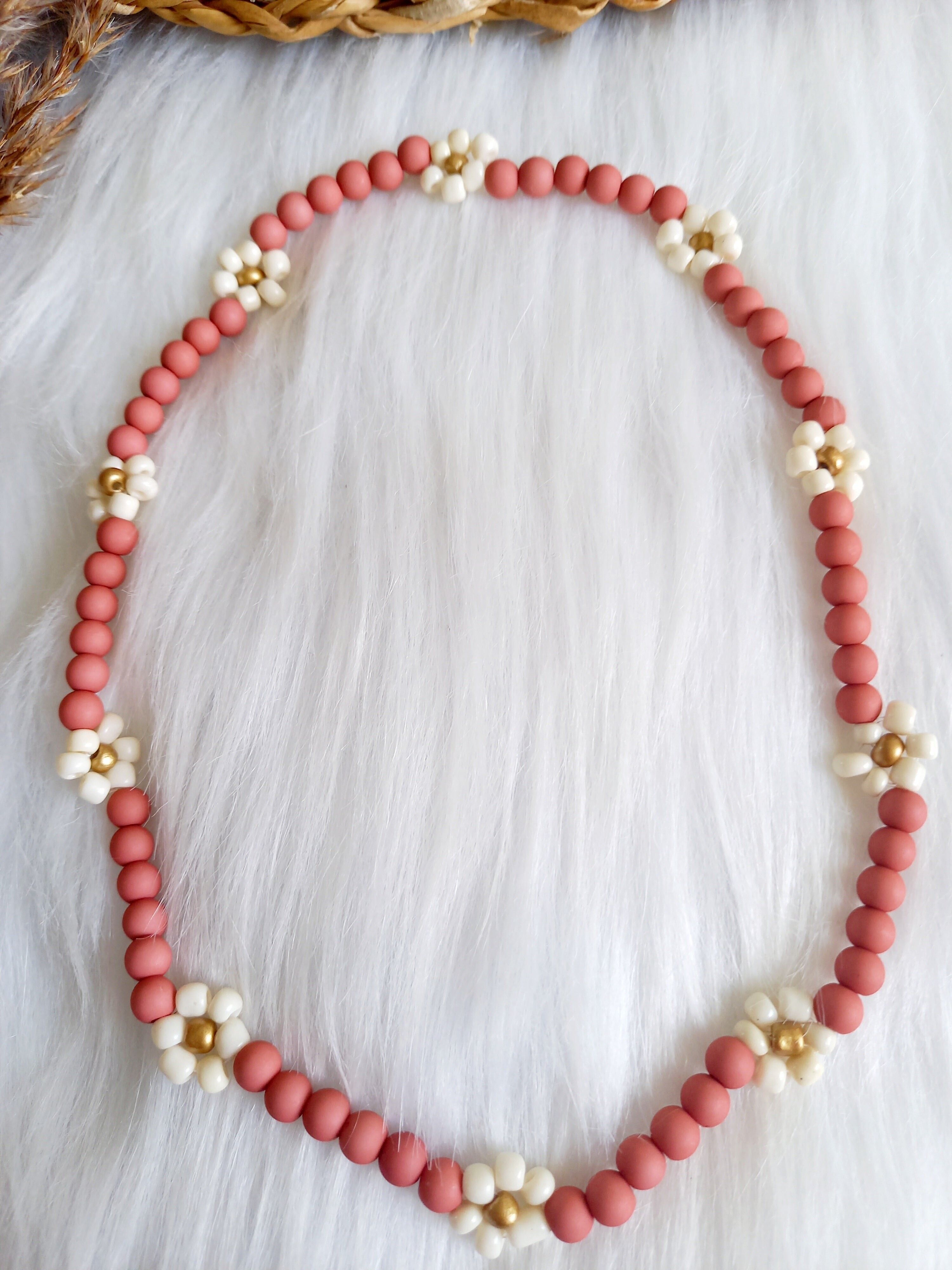 Collana per bambini Daisy terra-rose