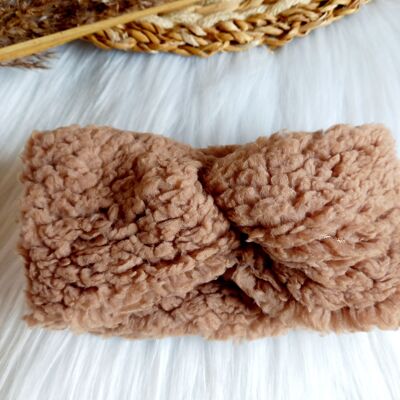 Bandeau en peluche torsadé | bandeau | 50 cm