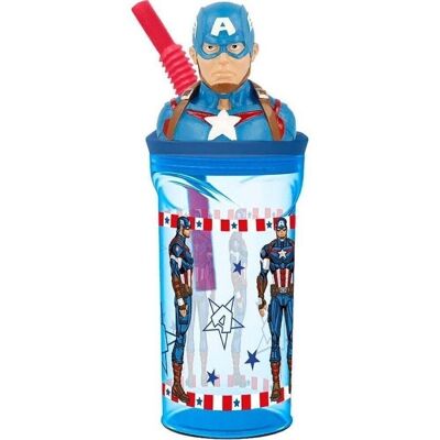 Avengers Captain America Straw Cup Figurine 3D 360 ml