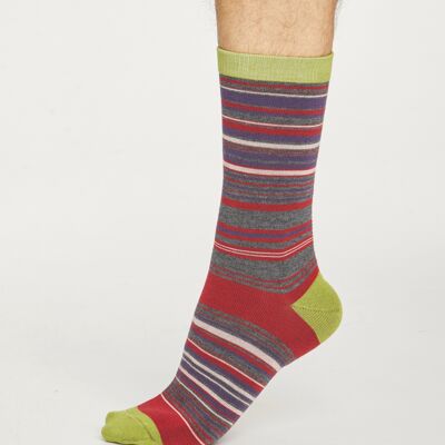Lauritz Stripe Socks - Red