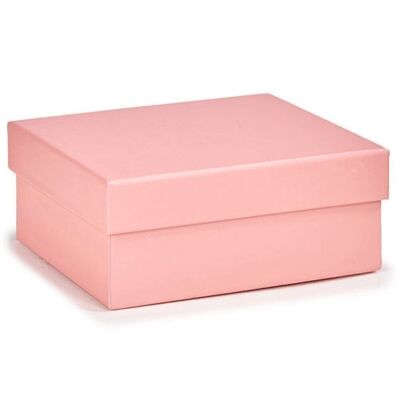 Caja cartón forrado rosa 13x9x5 cm