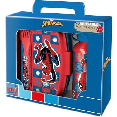 Machine à sandwich, bouteille et ensemble de couverts Spiderman