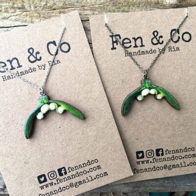 Mistletoe necklace and earrings - Sterling silver - Earrings