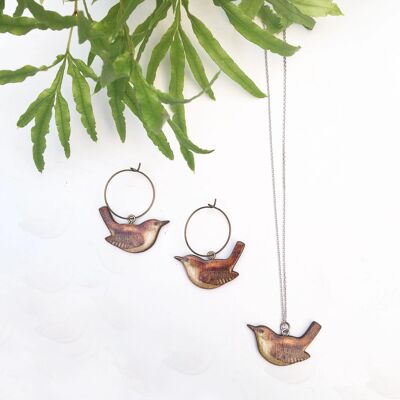 Wren Jewellery - Earrings antique bronze hoops