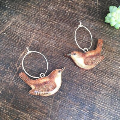 Wren Jewellery - Earrings silver plate hoops