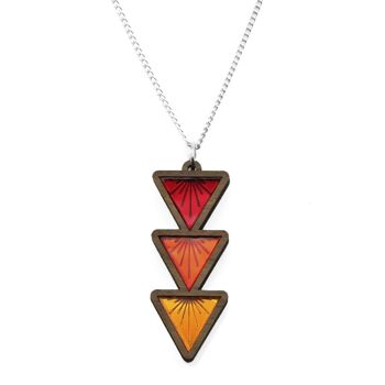 Collier Triangle Triple Goutte Sunburst 3