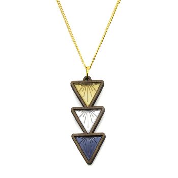 Collier Triangle Triple Goutte Sunburst 7