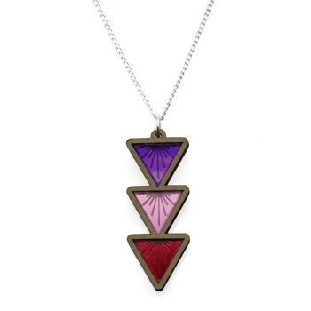 Collier Triangle Triple Goutte Sunburst 8