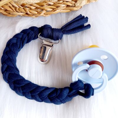 Pacifier cord braided Navy
