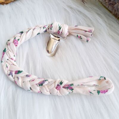 Pacifier clip braided Sweet pea