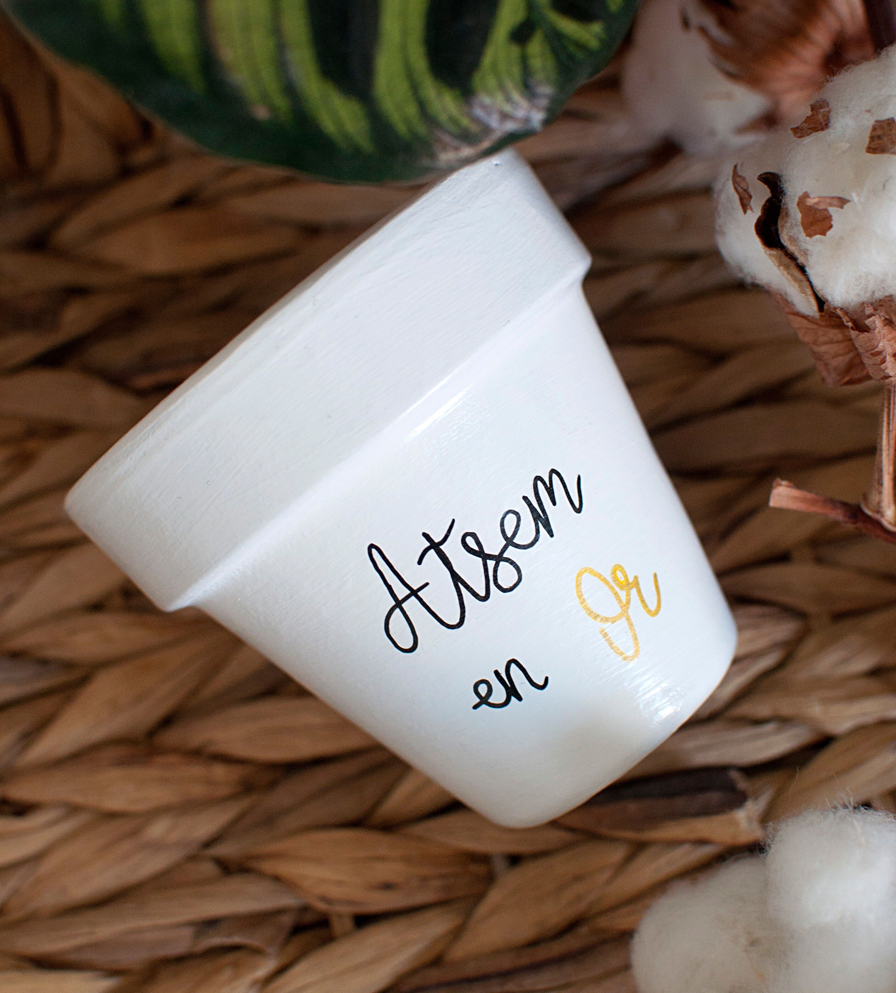 Vaso in terracotta / cachepot: Atsem in Gold [Regalo di fine anno scolastico / Regalo Atsem]