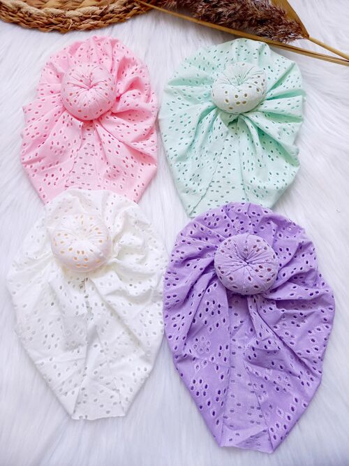 Turban baby - broderie donut