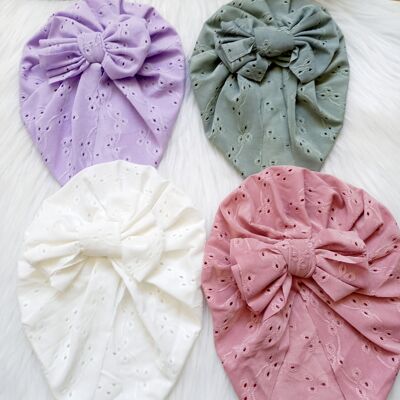 Turban baby - embroidery bow
