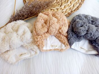 Turban bébé | bonnet en peluche | chapeau de bébé 1