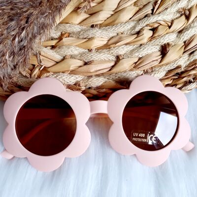 Lunettes de soleil enfants Flower rondes blush | Lunettes de soleil pour enfants