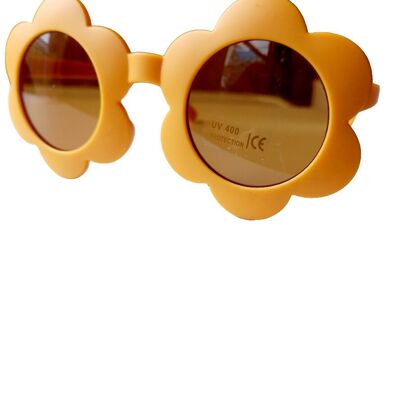 Gafas de sol niños Flor redonda amarilla | gafas de sol para niños