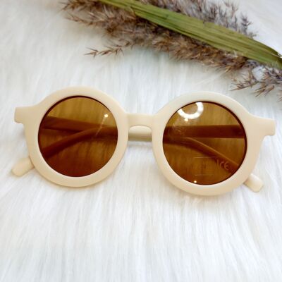 Sonnenbrille Retro Creme Kinder | Sonnenbrille für Kinder