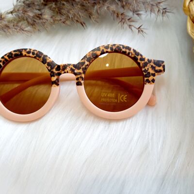 Gafas de sol retro leopardo blush niños | gafas de sol para niños