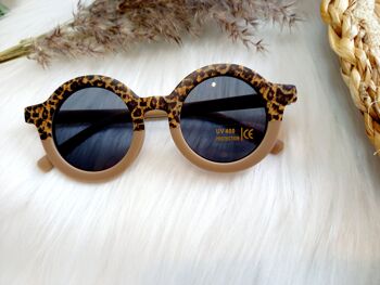 Lunettes de soleil enfant Retro léopard argile | des lunettes de soleil 1