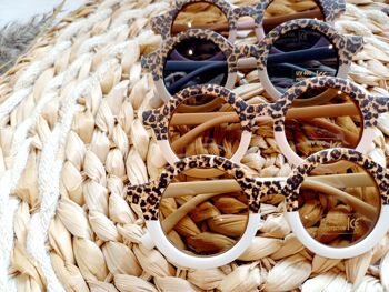 Lunettes de soleil enfant Retro léopard argile | des lunettes de soleil 2