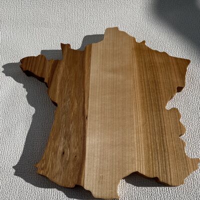 The France map in solid cherry