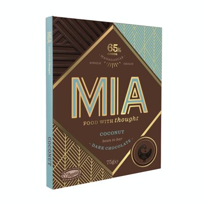 COCONUT DARK CHOCOLATE - VEGAN, FAIRTRADE (75G)