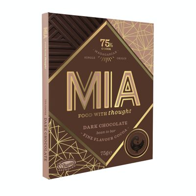 75% DARK CHOCOLATE - VEGAN, FAIRTRADE (75G)