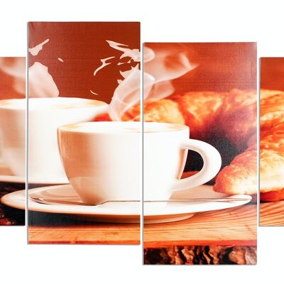 Mural 4 pieces coffee beans cafe cappuccino espresso picture canvas