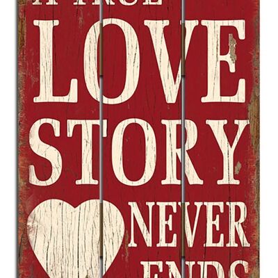 True Love Wall Sign Wooden Sign Wall Object Sign Decoration Shabby