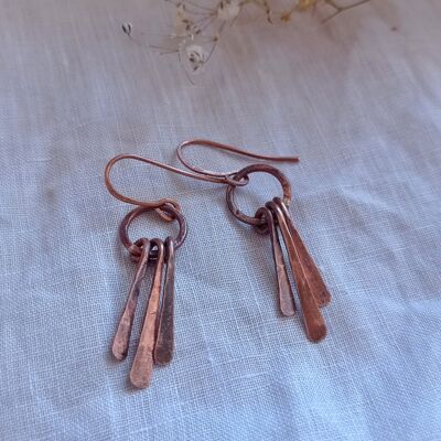 Copper Fringe Earrings