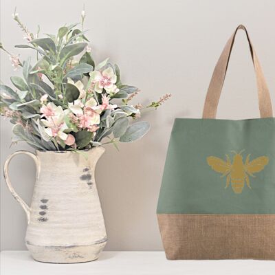 Bee Design Canvas and Jute Contrast Kim Shoppers