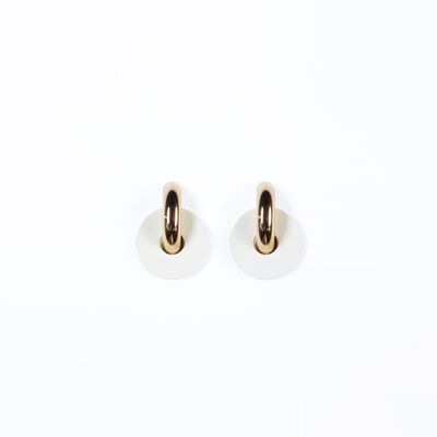HELIOS white earrings + big ring