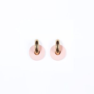 Pastel pink HELIOS Earrings + large ring