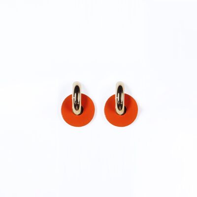 Red HELIOS earrings + big ring