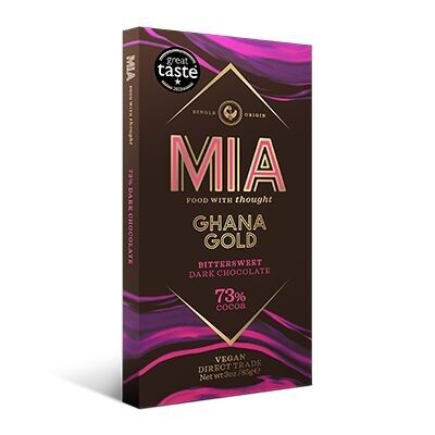 73% BITTERSWEET DARK CHOCOLATE - VEGAN, FAIRTRADE (85G)