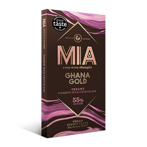 55% CREAMY CASHEW M!LK CHOCOLATE - VEGAN, FAIRTRADE (85G)