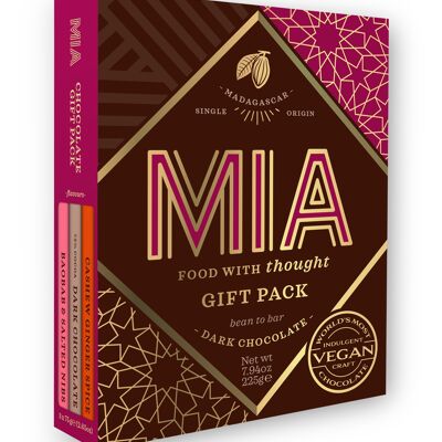 3-BAR GIFT PACK - VEGAN, FAIRTRADE (225G)