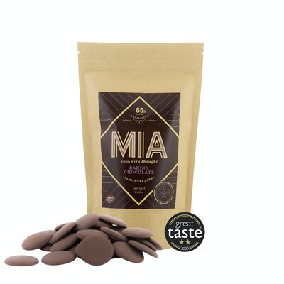 65% DARK CHOCOLATE DROPS - VEGAN, FAIRTRADE (500G)