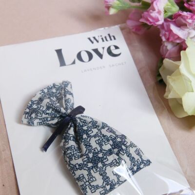 Greeting card with lavender scented sachet