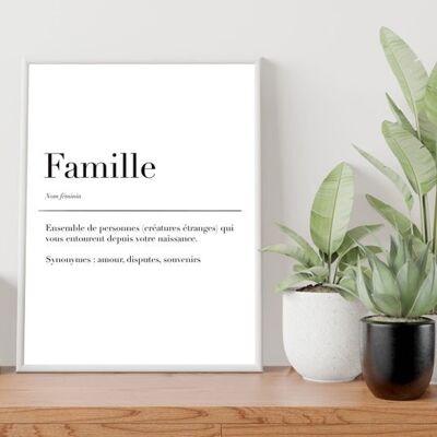 Poster di definizione della famiglia - idea regalo