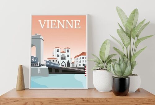 Affiche illustration ville Vienne