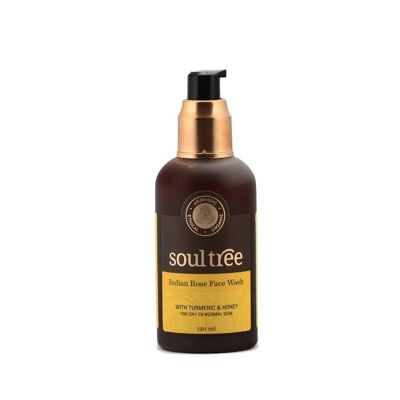 Soultree Indian Rose Face Wash (mit Kurkuma & Honig) - 120 ml