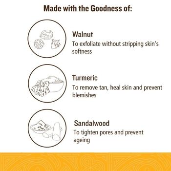 Soultree Gommage visage noix & curcuma & bois de santal rafraîchissant - 100 grammes 3