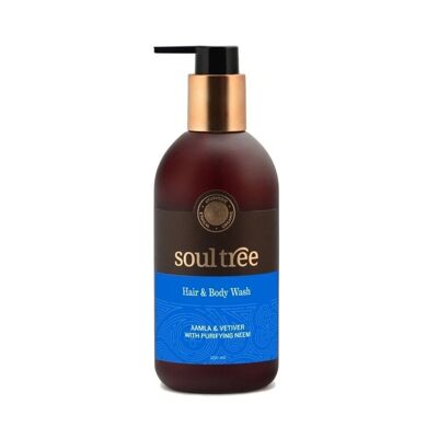 Soultree Hair & Body Wash - Aamla & Vetiver mit reinigendem Neem - 250 ml