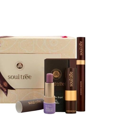 Soultree Everyday Beauty Basics - Giftbox // (Eyeliner Kajal Pure Black + Mascara Pure Black - Viola Lip Balm) //